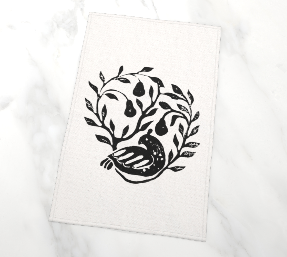 HW August Partridge Tea Towel