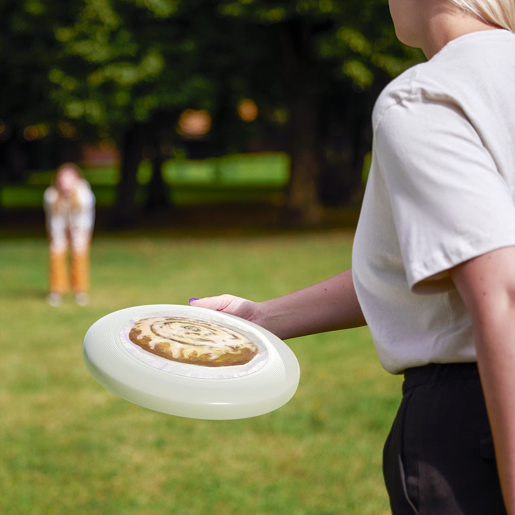 Bun Plated on a Wham-O Frisbee