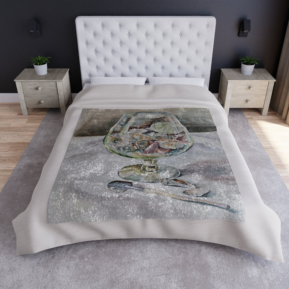 Crushed Velvet Blanket/ HW Jar of Sea