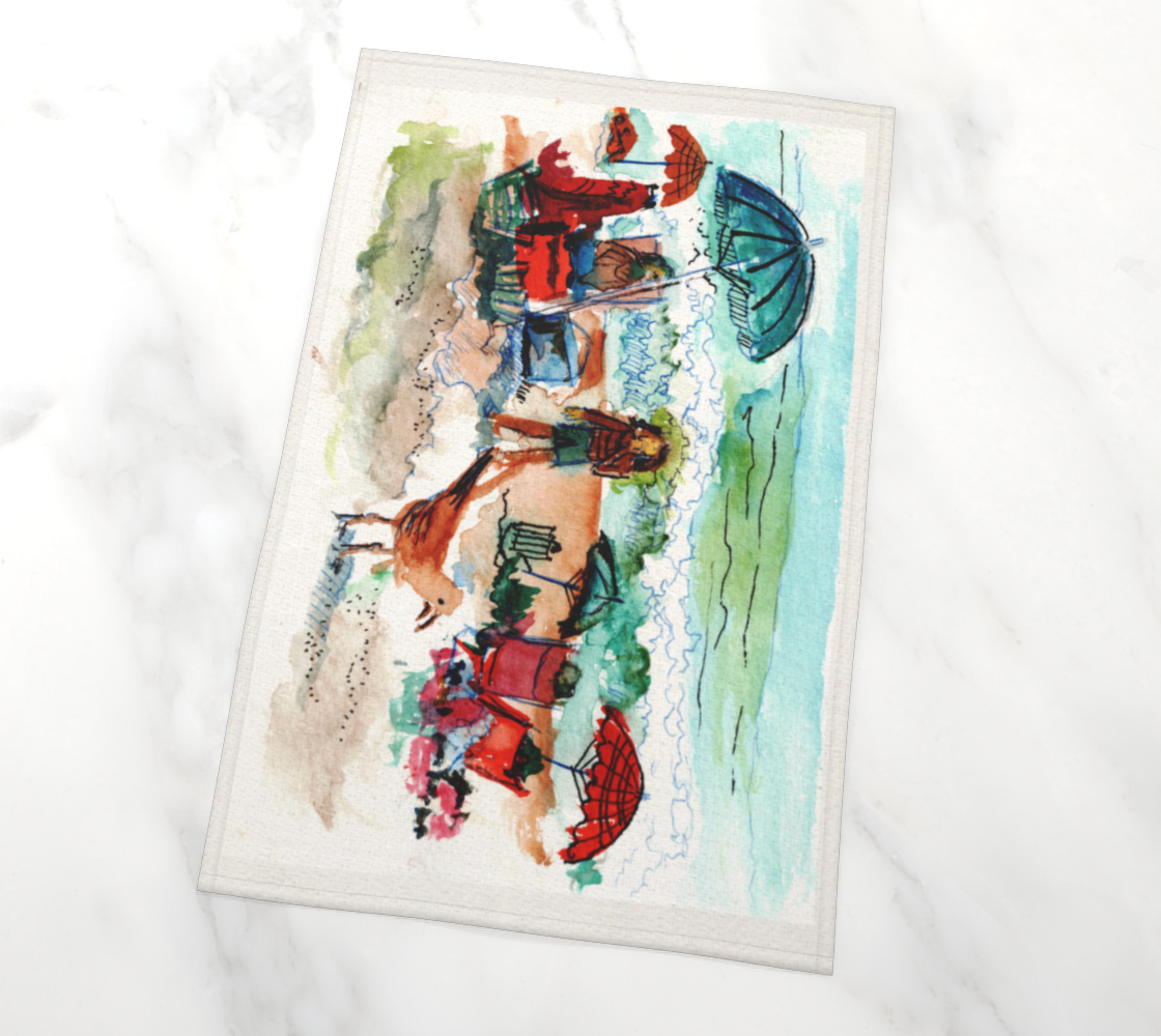 HW Beach Day Tea Towel