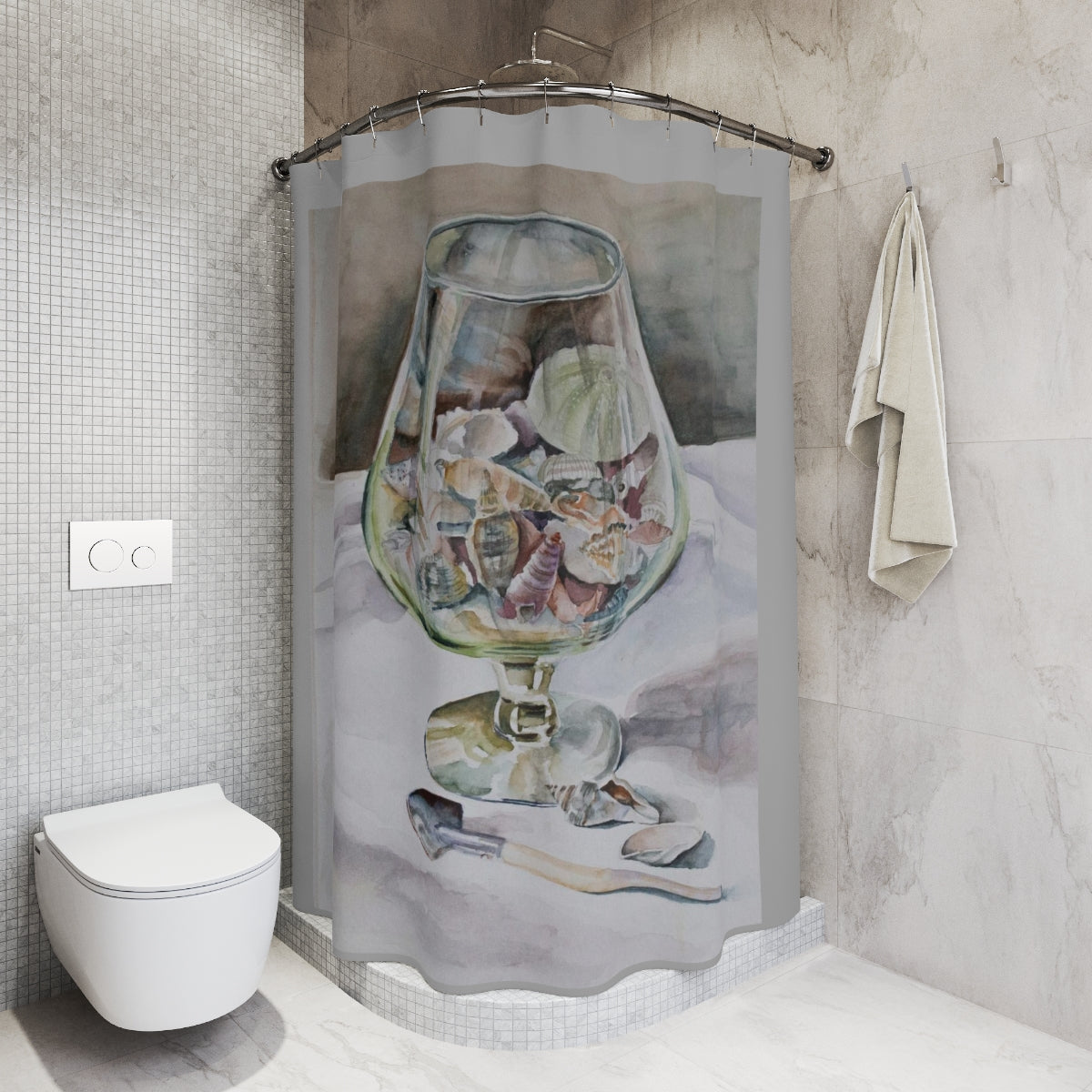 HW Jar of Sea Polyester Shower Curtain