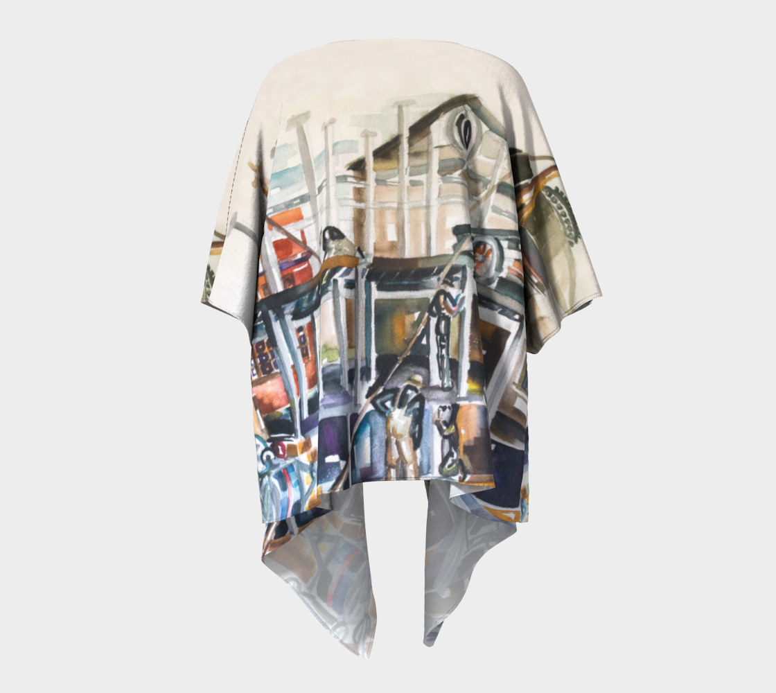 HW Construction Draped Kimono