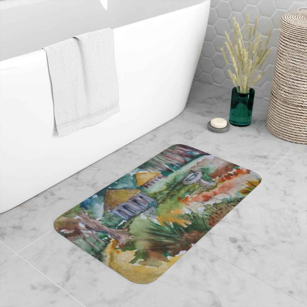 HW Birdbath Memory Foam Bath Mat