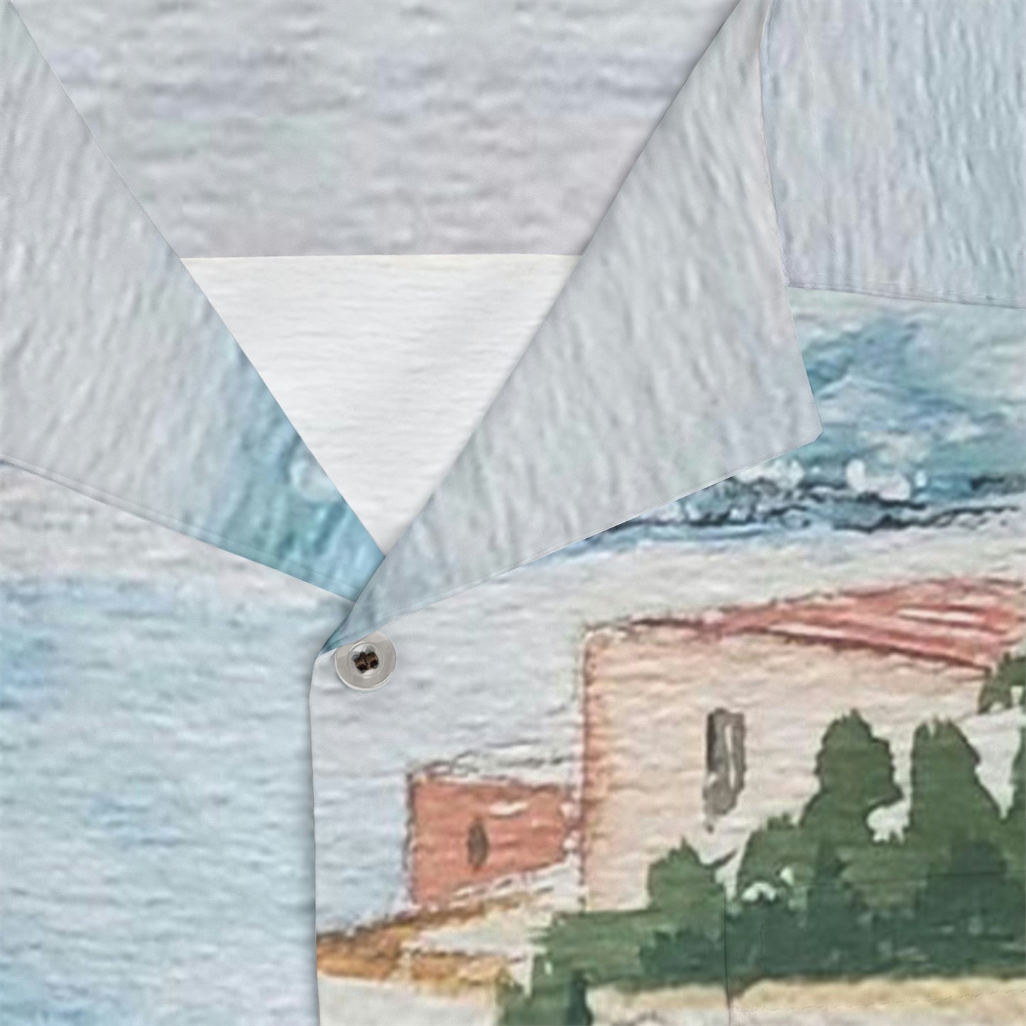 HW Watercolor City Men's Hawaiian Shirt (AOP)