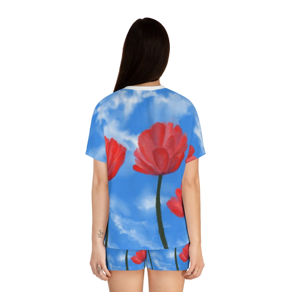 Song to the Sky Women's Short Pajama Set (AOP)