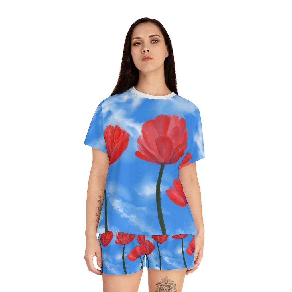 Song to the Sky Women's Short Pajama Set (AOP)