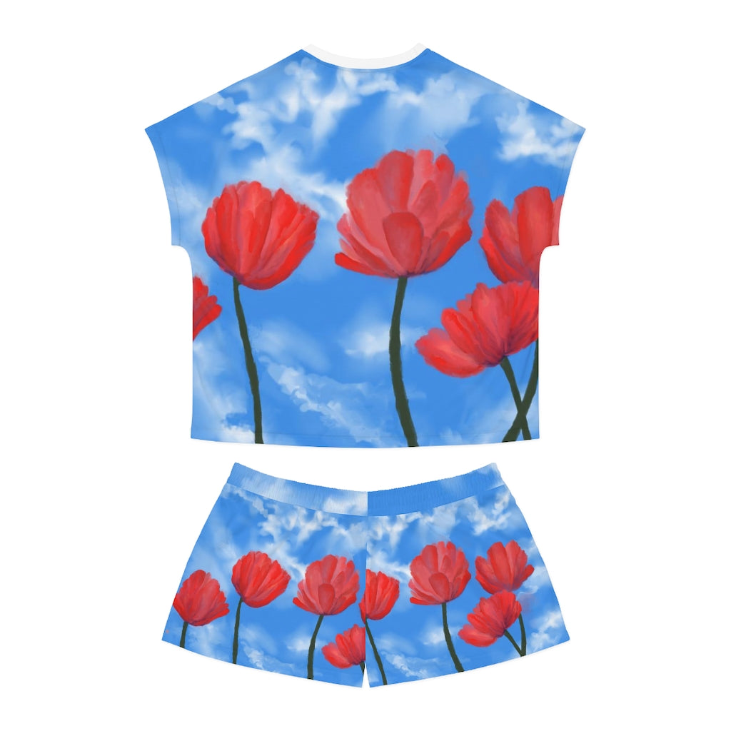 Song to the Sky Women's Short Pajama Set (AOP)