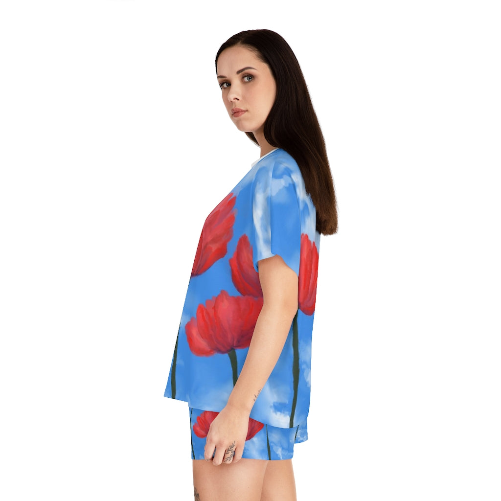 Song to the Sky Women's Short Pajama Set (AOP)