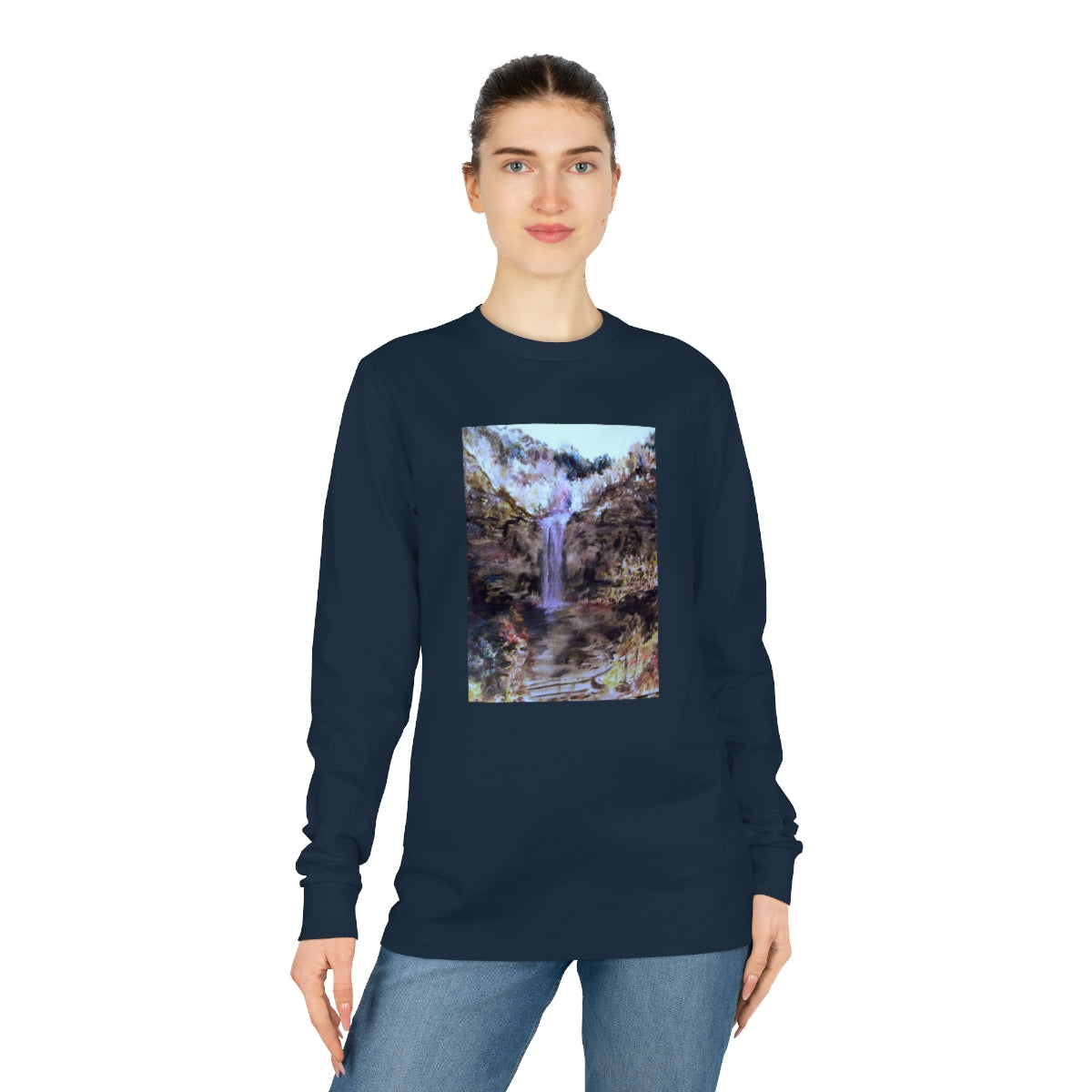 Visions of Taughannock Unisex Organic Long Sleeve Tee