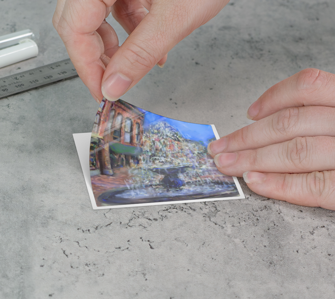 Town Fountain Sticker
