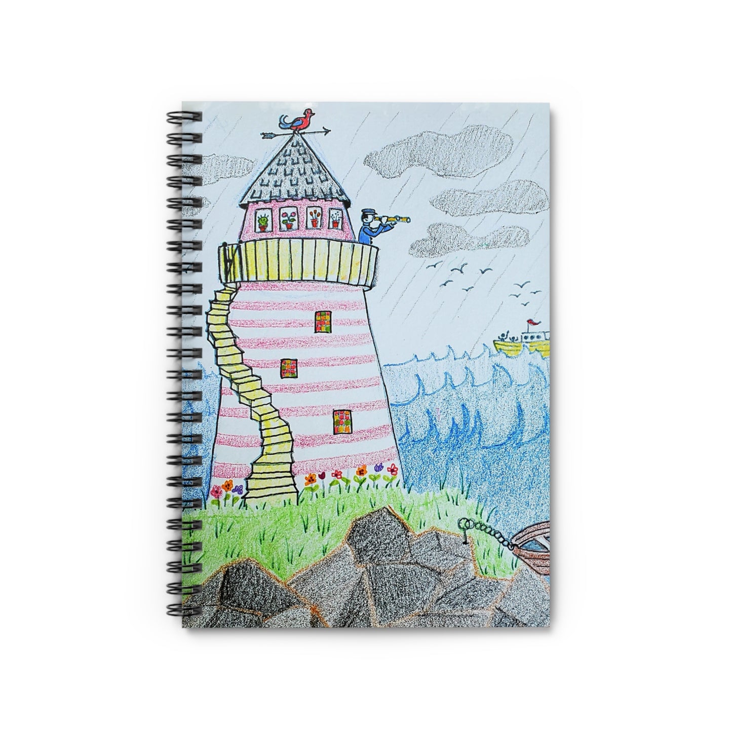 HW Lighthouse Spiral Notebook - Ruled Line