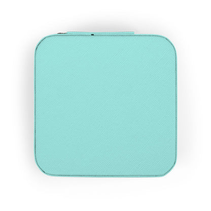 Compact Travel Jewelry Case — Portable Organizer with Ring Slots & Earring Compartments
