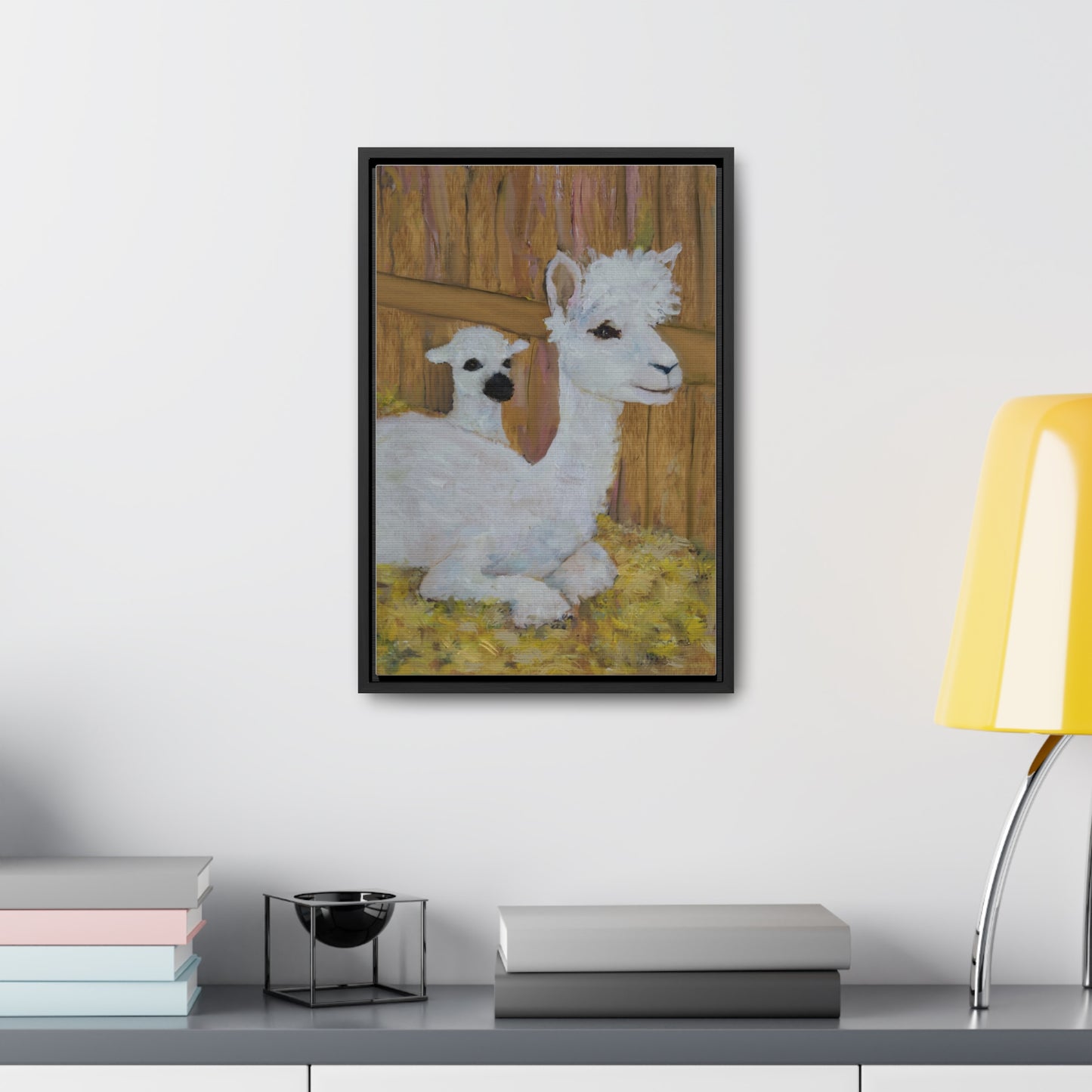 Alpaca Joy Gallery Canvas Wraps, Vertical Frame