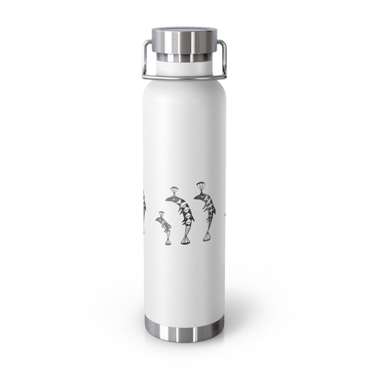 HW Fish Fam Stainless Steel Bottle/ Double Walled Vacuum Insulated, 22oz