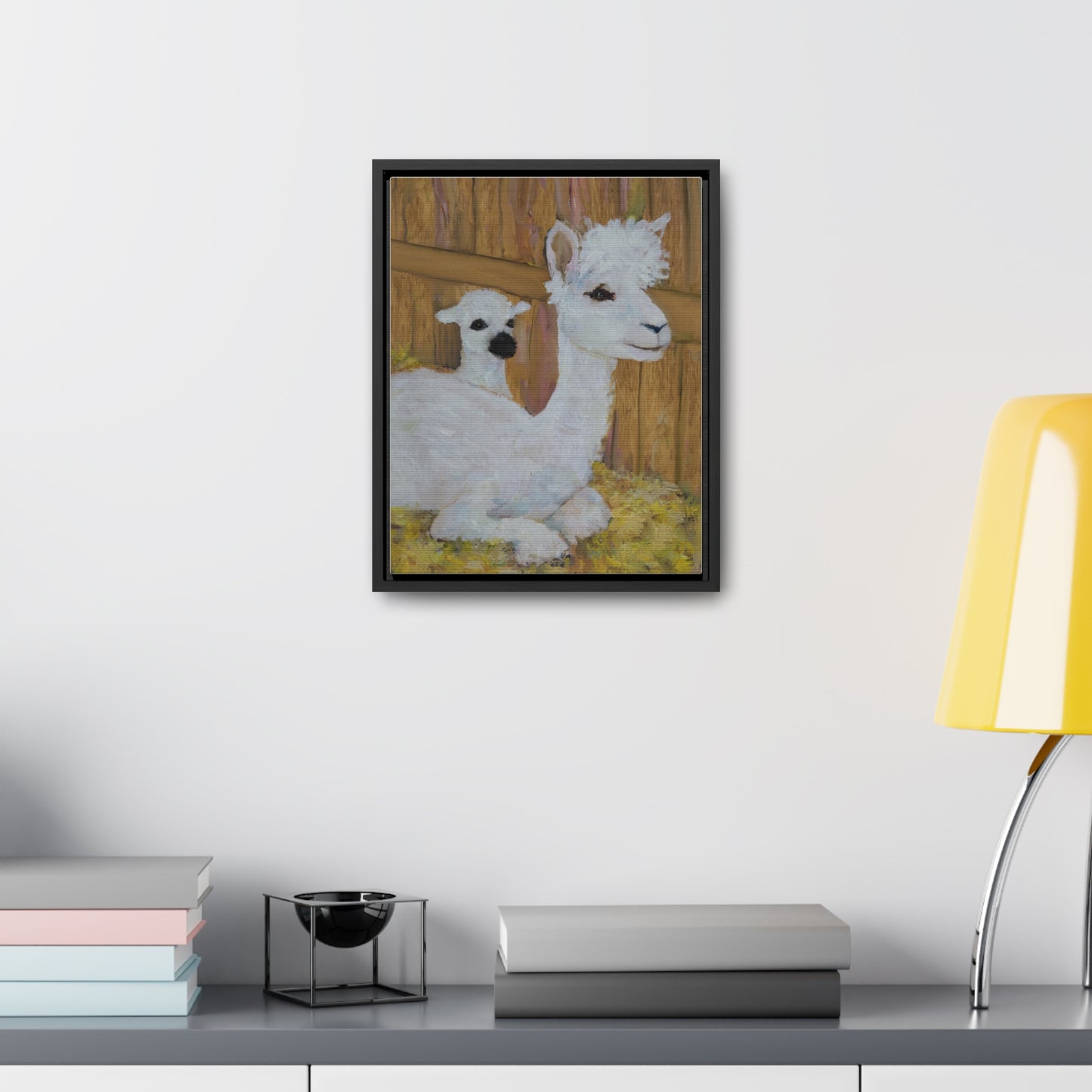 Alpaca Joy Gallery Canvas Wraps, Vertical Frame