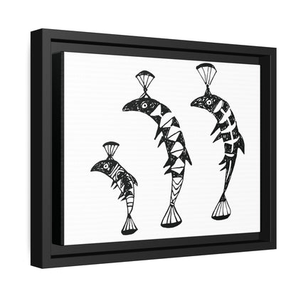 HW Fish Fam Matte Canvas, Black Frame