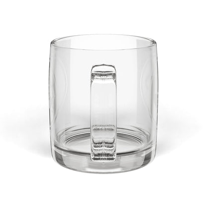 Engraved Glass Coffee Mug — Musical Note Design, 12.25 oz