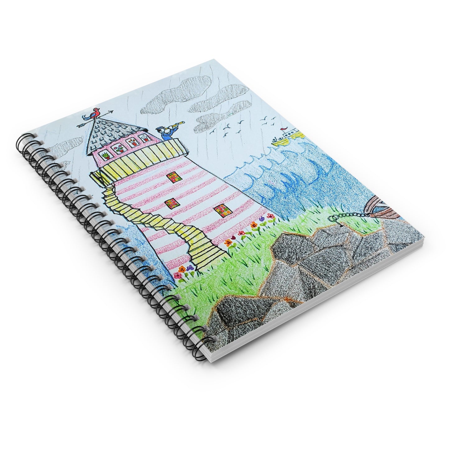 HW Lighthouse Spiral Notebook - Ruled Line