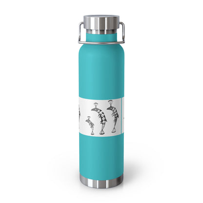 HW Fish Fam Stainless Steel Bottle/ Double Walled Vacuum Insulated, 22oz