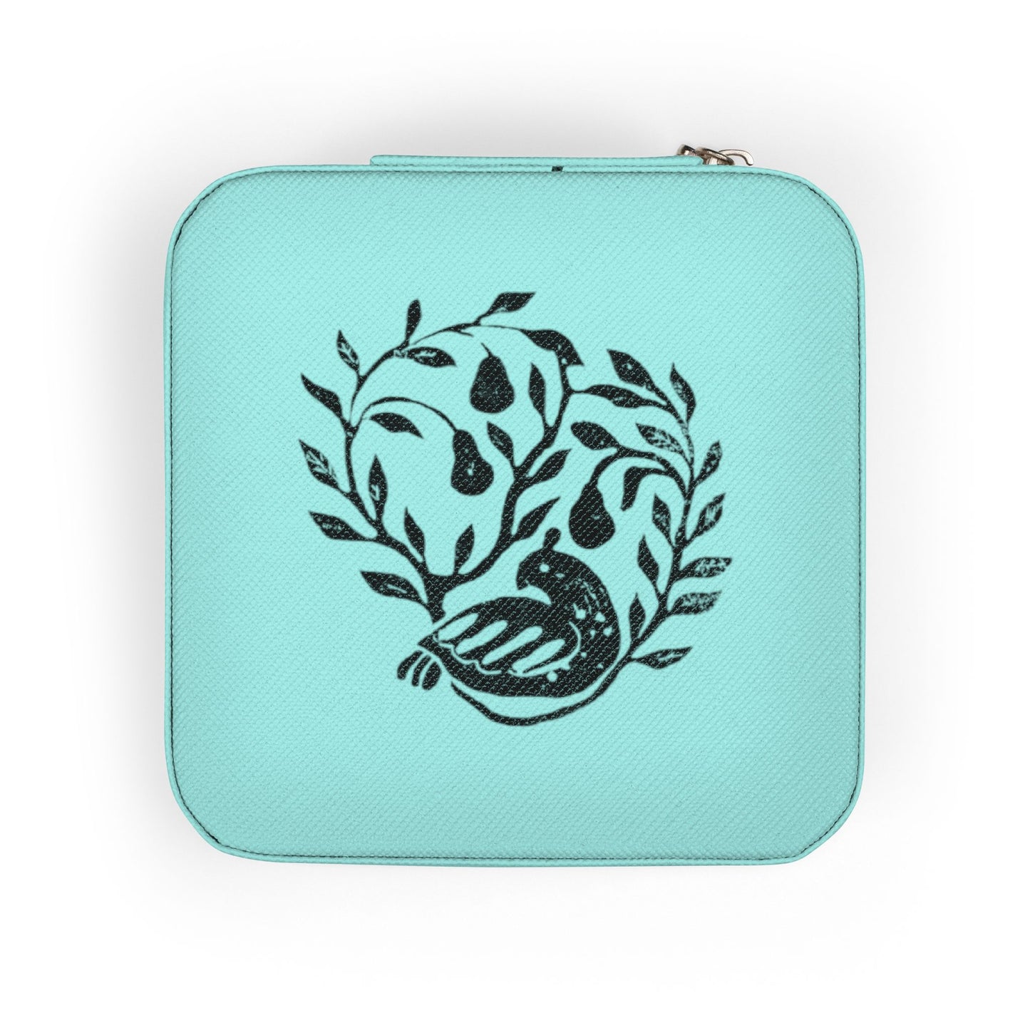 Compact Travel Jewelry Case — Portable Organizer with Ring Slots & Earring Compartments