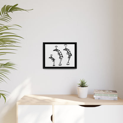 HW Fish Fam Matte Canvas, Black Frame