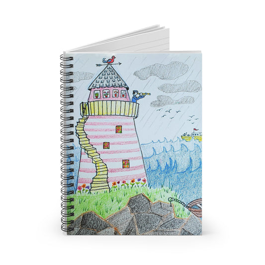 HW Lighthouse Spiral Notebook - Ruled Line