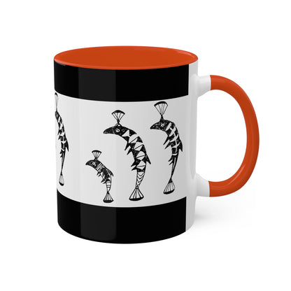 HW Fish Fam Colorful Mugs, 11oz