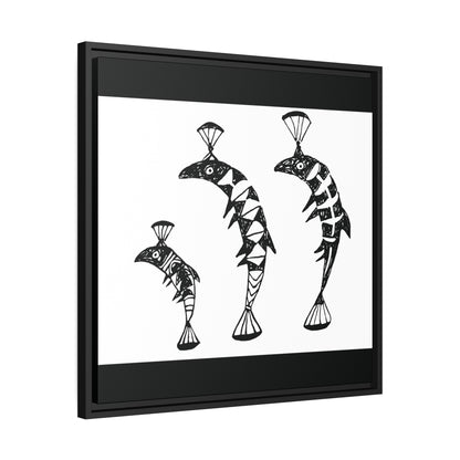 HW Fish Fam Matte Canvas, Black Frame