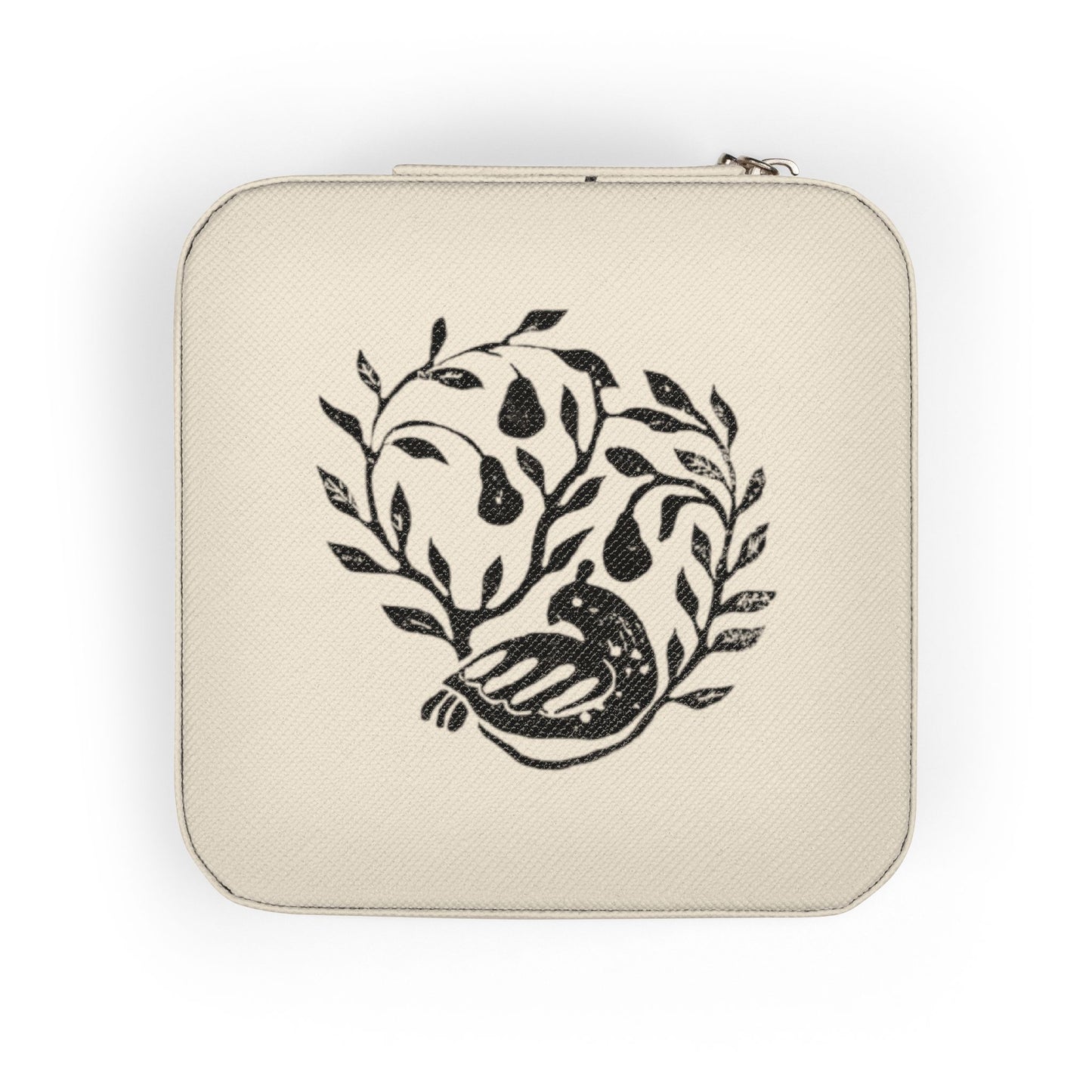 Compact Travel Jewelry Case — Portable Organizer with Ring Slots & Earring Compartments
