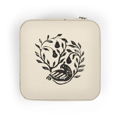 Compact Travel Jewelry Case — Portable Organizer with Ring Slots & Earring Compartments