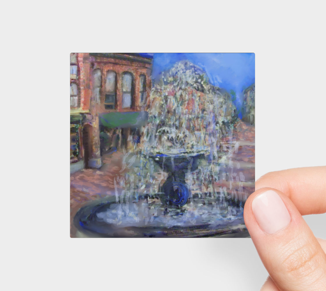 Town Fountain Sticker