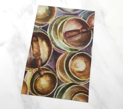 HW Singing Bowls Tea Towel!
