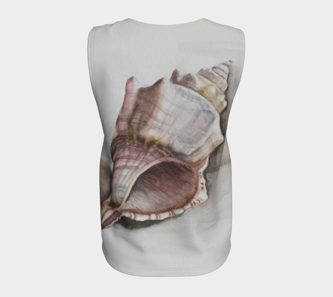 HW Watercolor Shell Graphic Long Loose tank