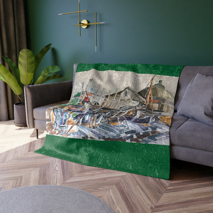 HW Construction Crushed Velvet Blanket