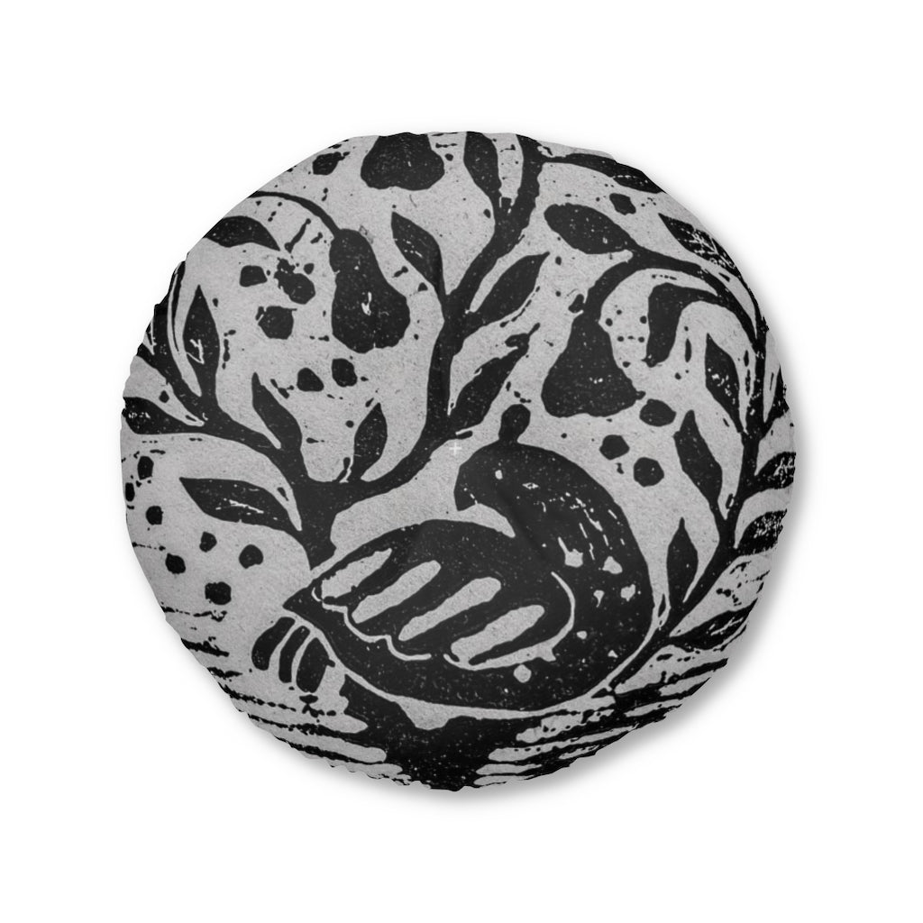 HW Partridge Tufted Floor Pillow, Round