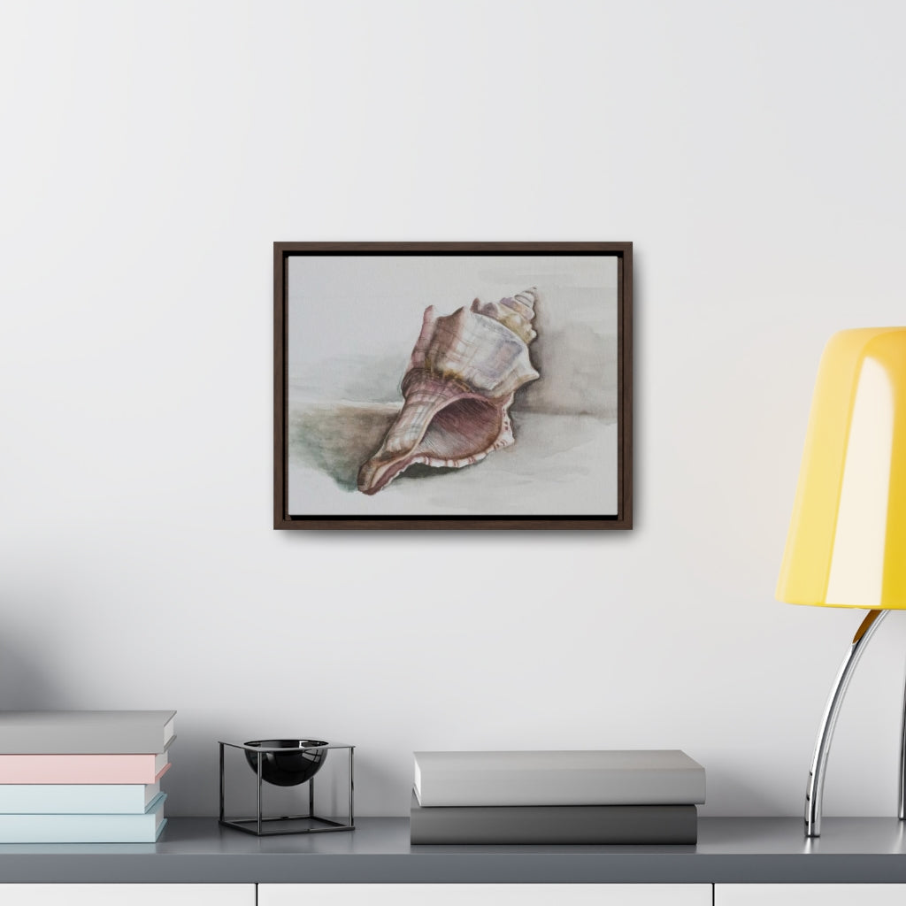 HW Watercolor Shell Gallery Canvas Wraps, Horizontal Frame