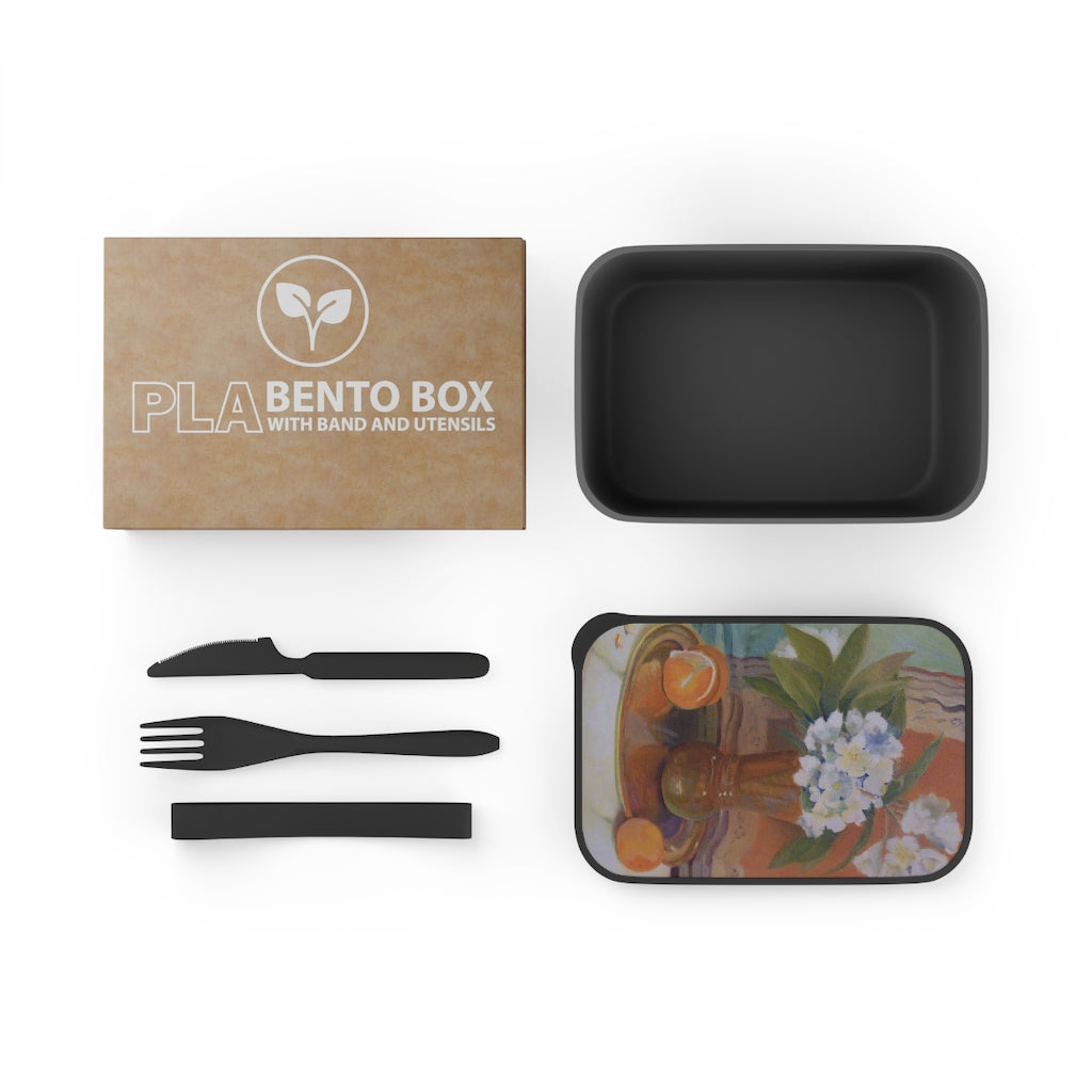 HW Copper Citrus Delight PLA Bento Box with Band and Utensils