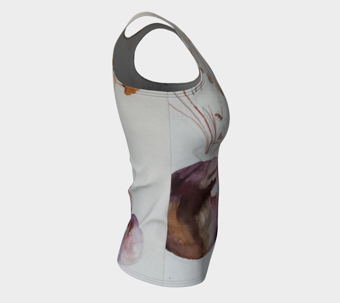 HW Unfinished Watercolor Fitted Tank Top