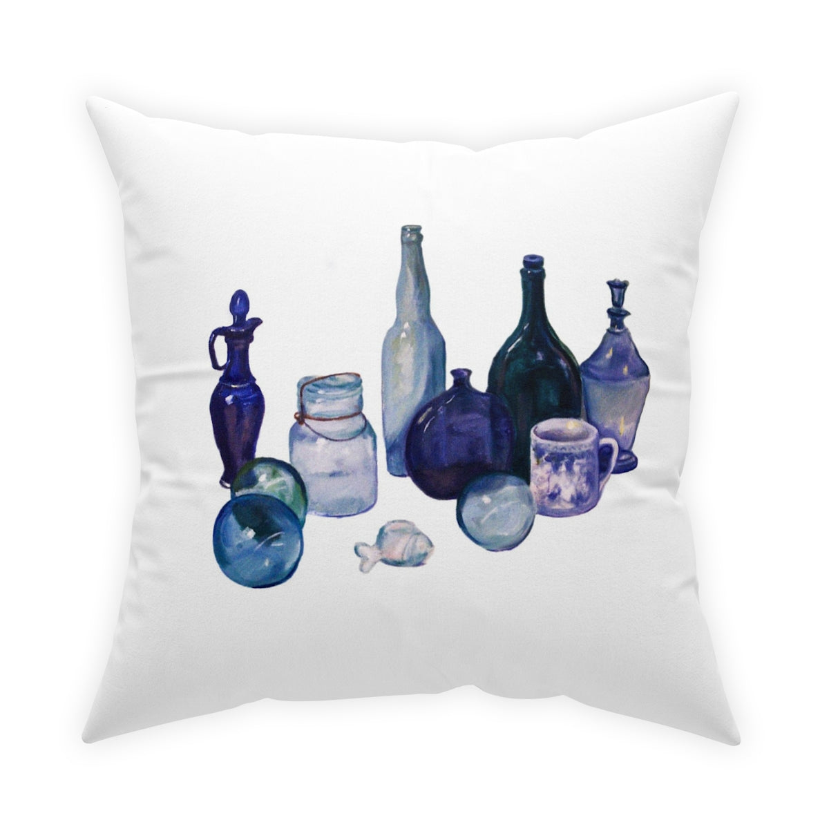 HW Blue Bottles Pillow