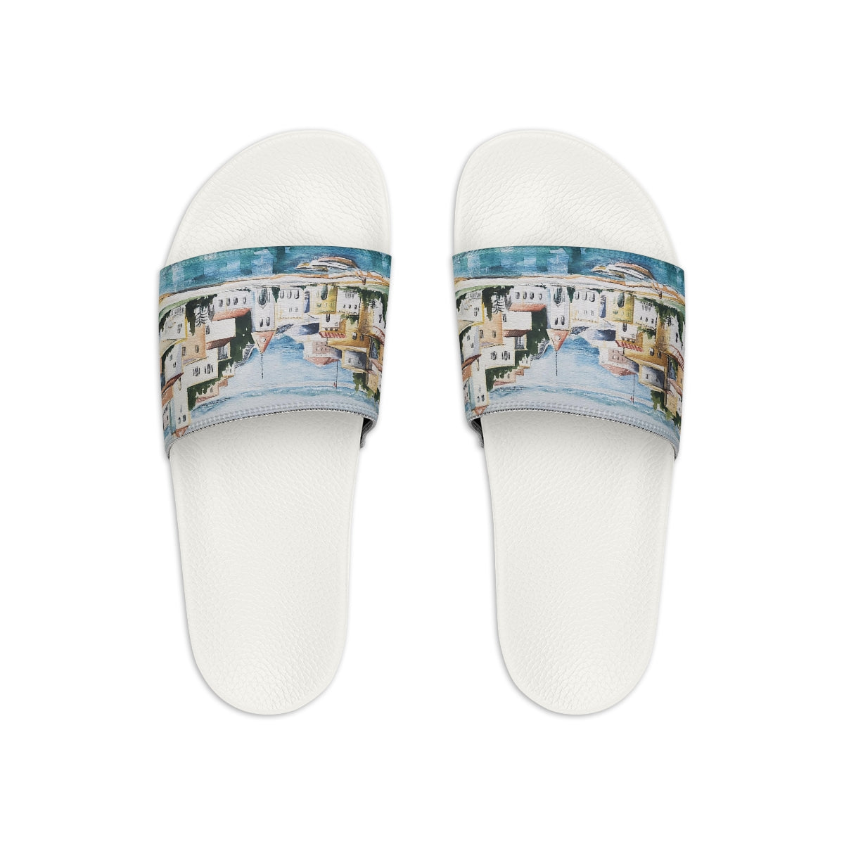 HW Watercolor City Women's Slide Sandals