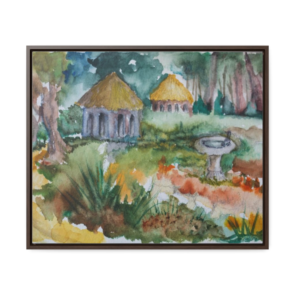 HW Birdbath Gallery Canvas Wraps, Horizontal Frame