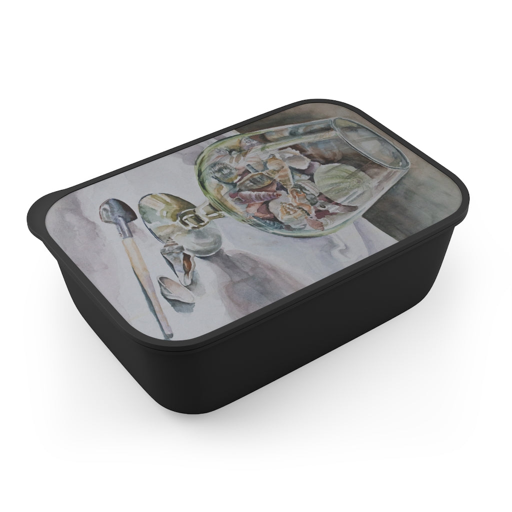 PLA Bento Box with Band and Utensils