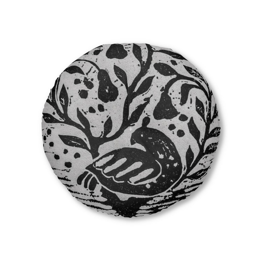 HW Partridge Tufted Floor Pillow, Round