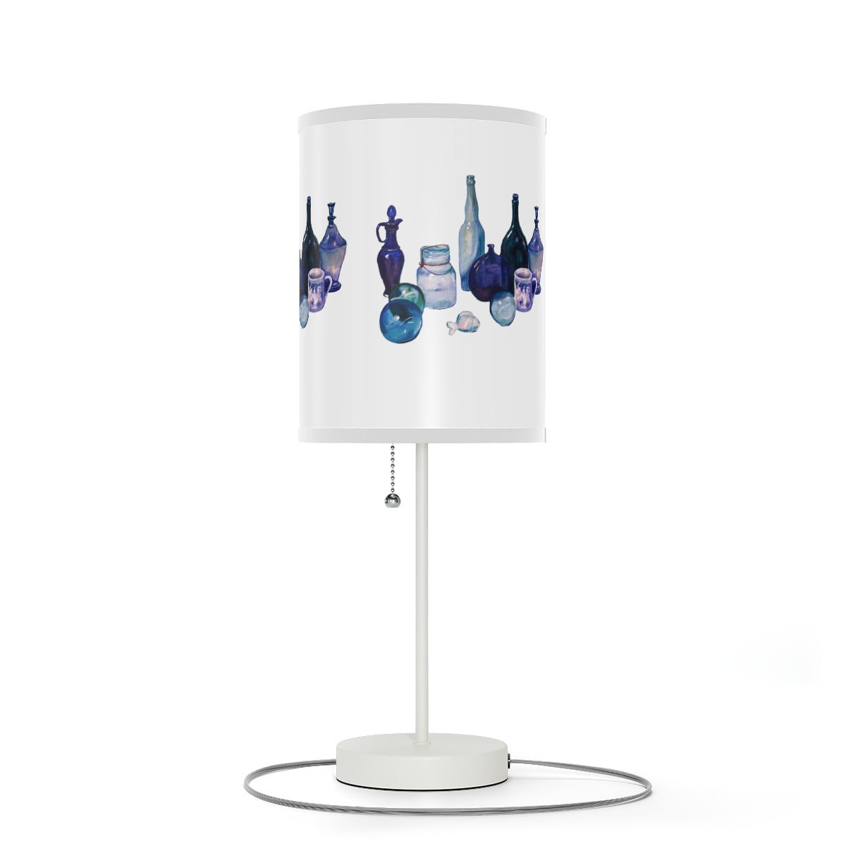 HW Blue Bottles Lamp on a Stand, US|CA plug