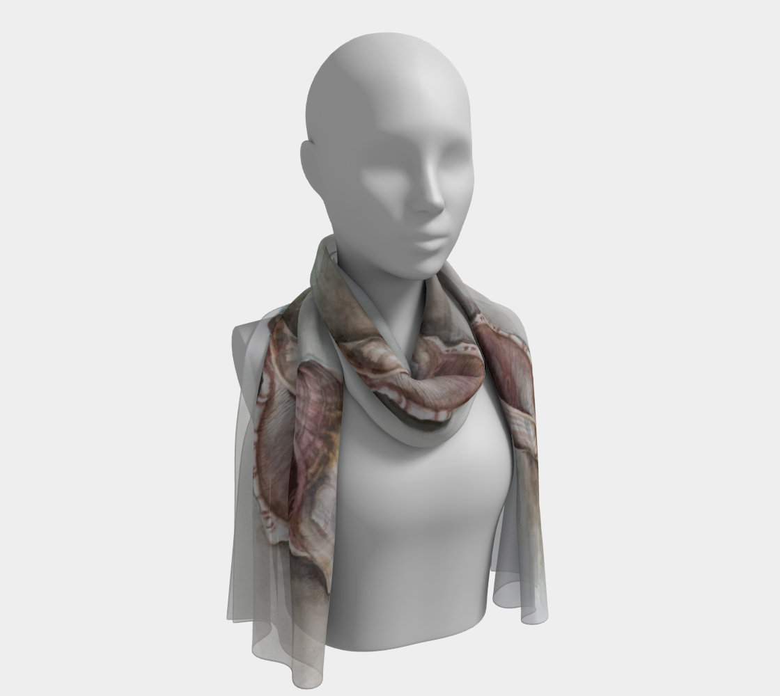 Hw Watercolor Shell Long Scarf