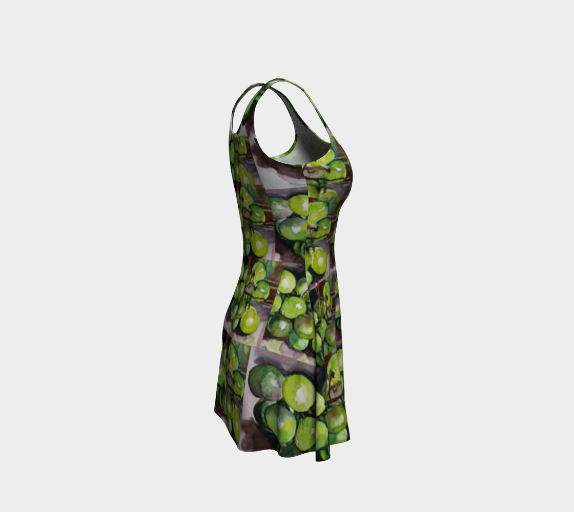 HW Green Grapes Flare Dress