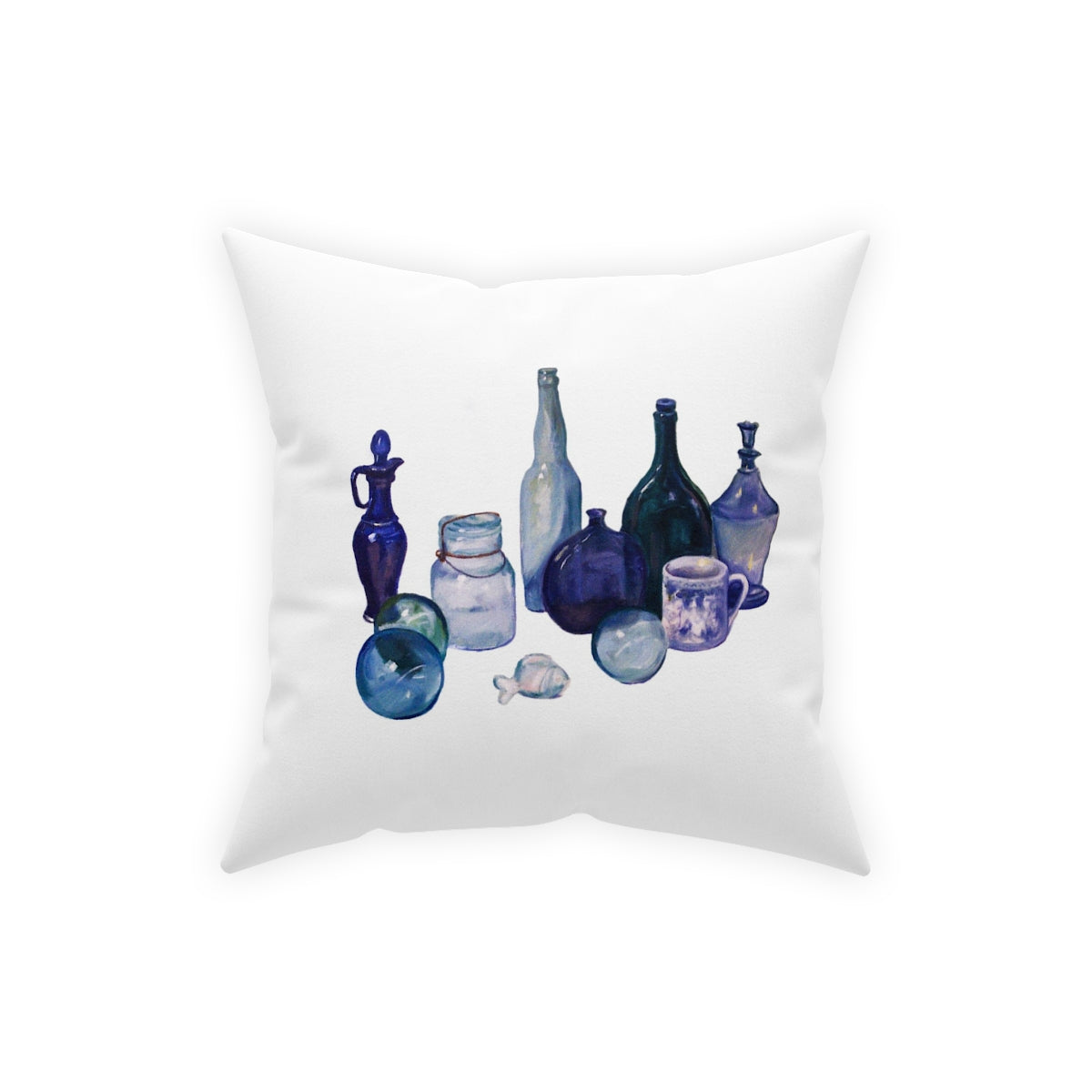 HW Blue Bottles Pillow