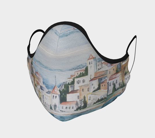 HW Watercolor City face mask