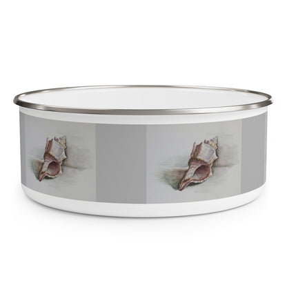 HW Watercolor Shell Enamel Bowl