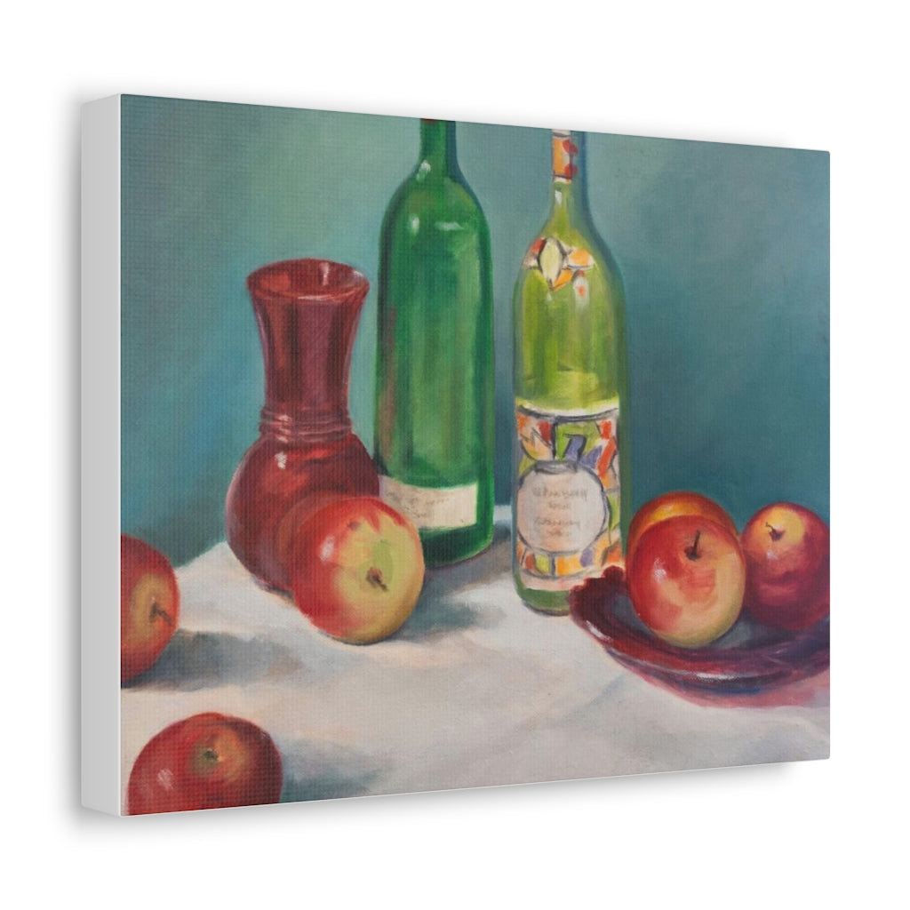 HW Apple Harvest Satin Canvas, Stretched